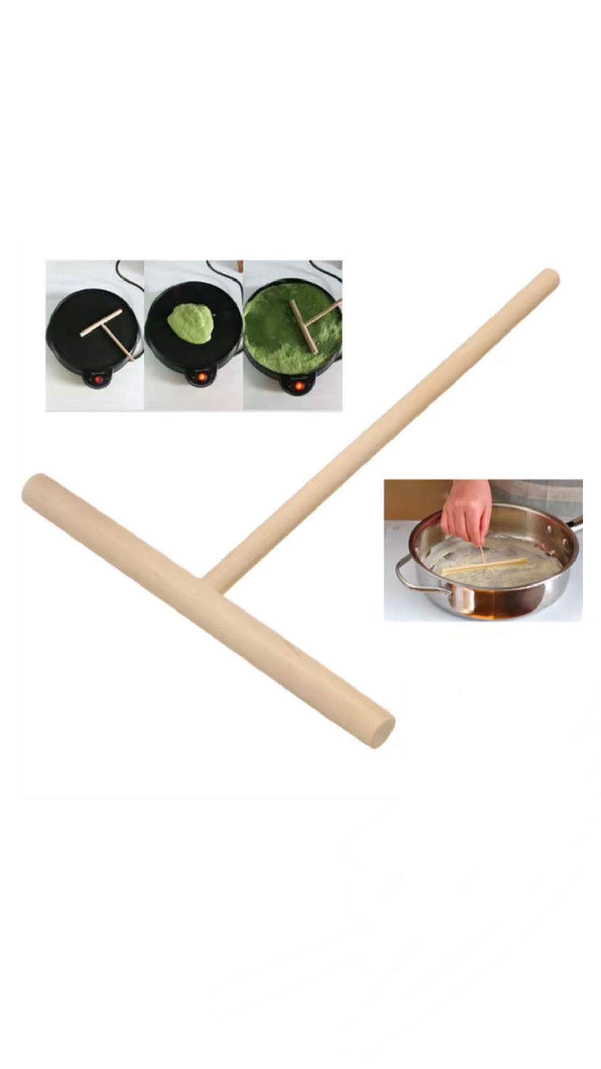 T-Shape Crepe Wooden Spreader Stick 1pc