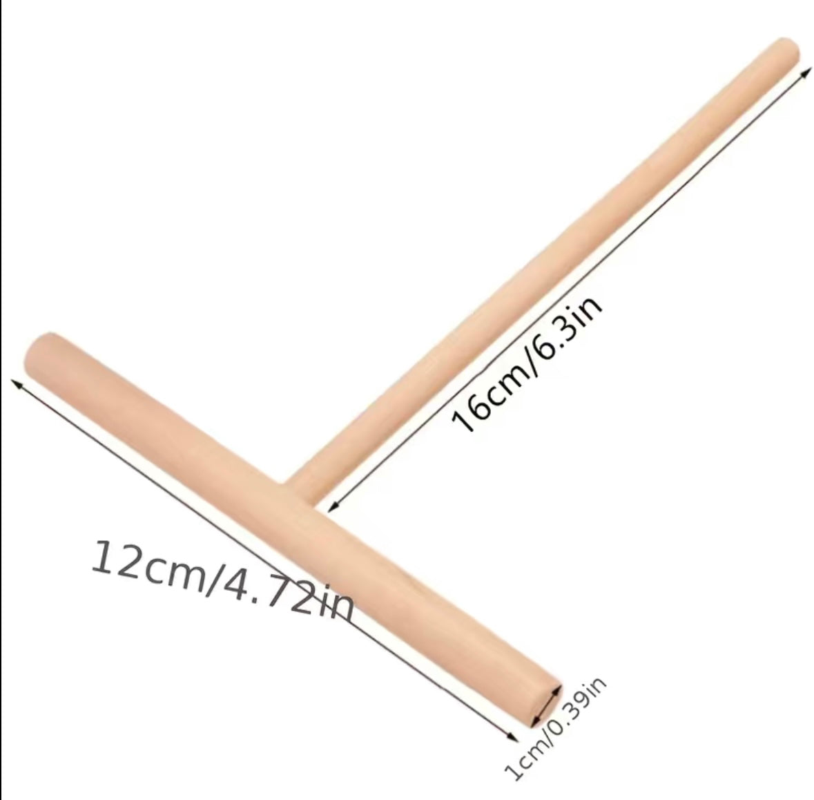 T-Shape Crepe Wooden Spreader Stick 1pc