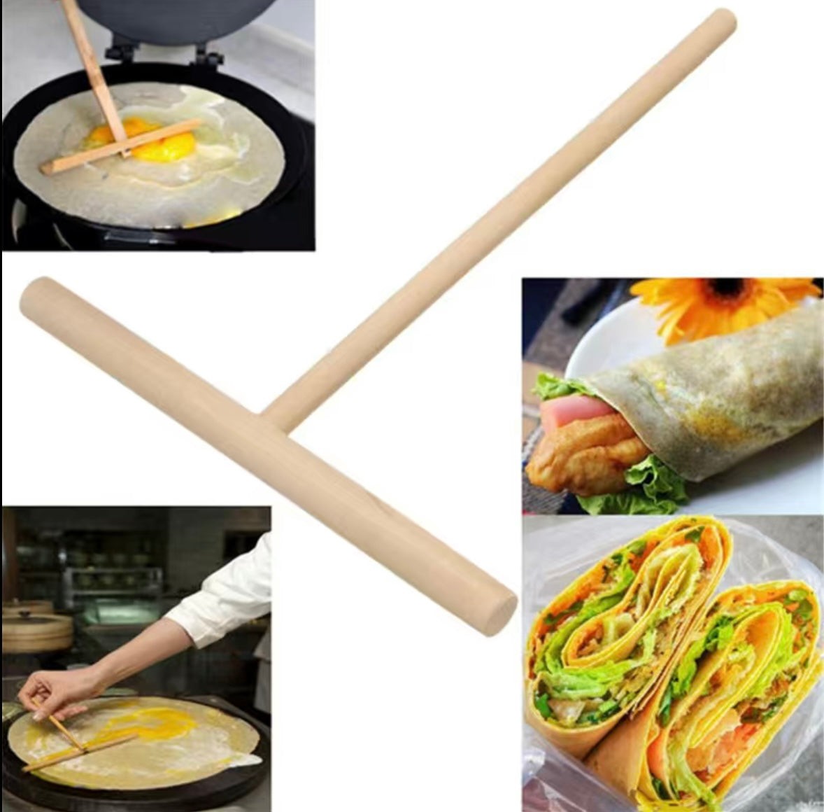T-Shape Crepe Wooden Spreader Stick 1pc